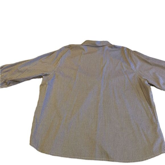 Eddie Bauer Wrinkle Resistant Black and White Gingham Dress Shirt - Picture 9 of 11